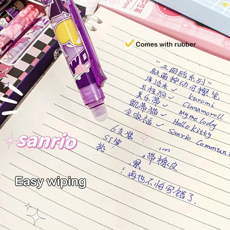 6pcs Sanrio Erasable Gel Pens - Image 4