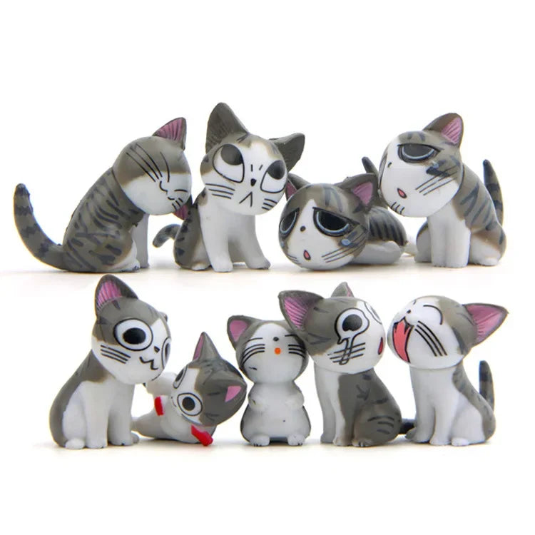 9pcs Set Cute Japanese Cat Figures - Image 4