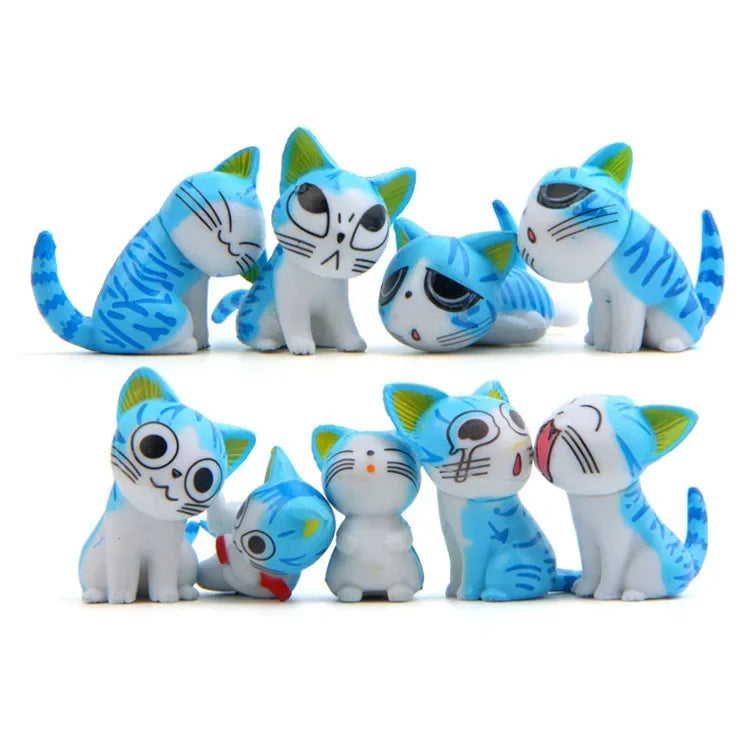 9pcs Set Cute Japanese Cat Figures - Image 8